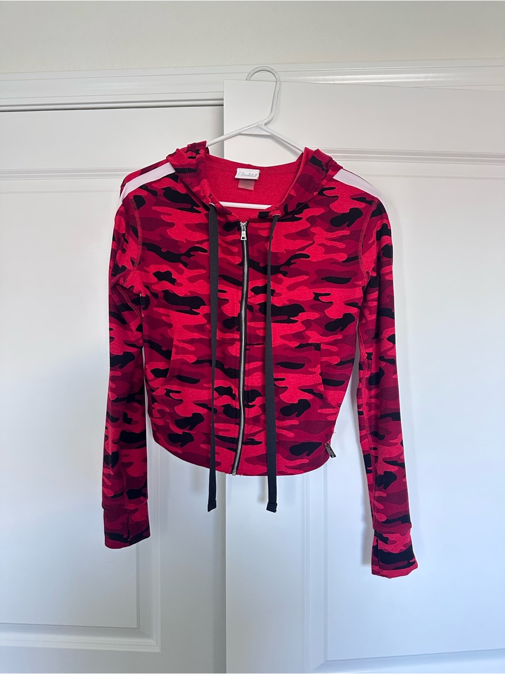 Red Camo Zip-Up Hoodie